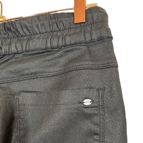 Bevy Flog Shely High Waisted Black Original Grid Mini Check Drawstring Pants - Picture 10 of 13